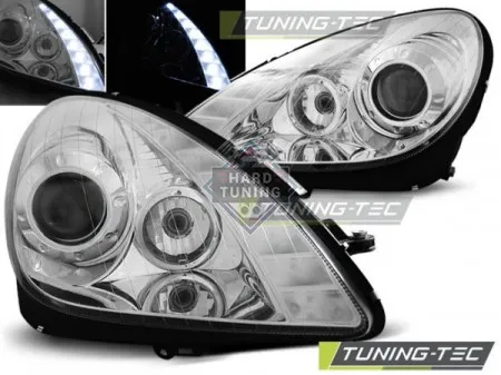 Передние фары Mercedes SLK R171 (2004-2011) хром