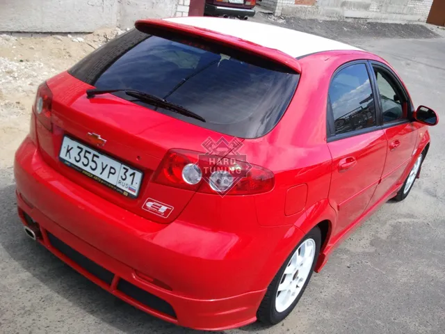 Накладка на задний бампер ST Chevrolet Lacetti Хэтчбек