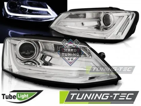 Передние фары Volkswagen Jetta 6 (2011-2018) Tube Light хром