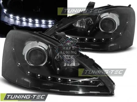 Передние фары FORD FOCUS 1 (2001-2004) DAYLIGHT черные