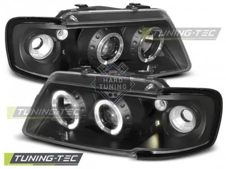 Передние фары AUDI A3 8L 1996-2000 HEADLIGHTS ANGEL EYES fits черные