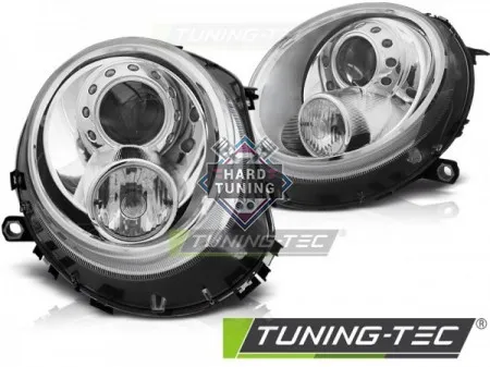 Передние фары BMW MINI (COOPER) (2006-2014) HEADLIGHTS fits хром