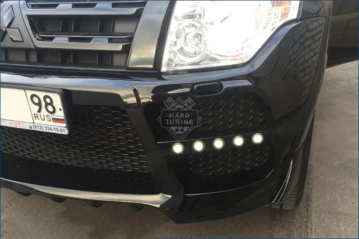 Передний бампер HT Mitsubishi Pajero 4 (2006-2014) дорестайлинг и 1й рестайлинг