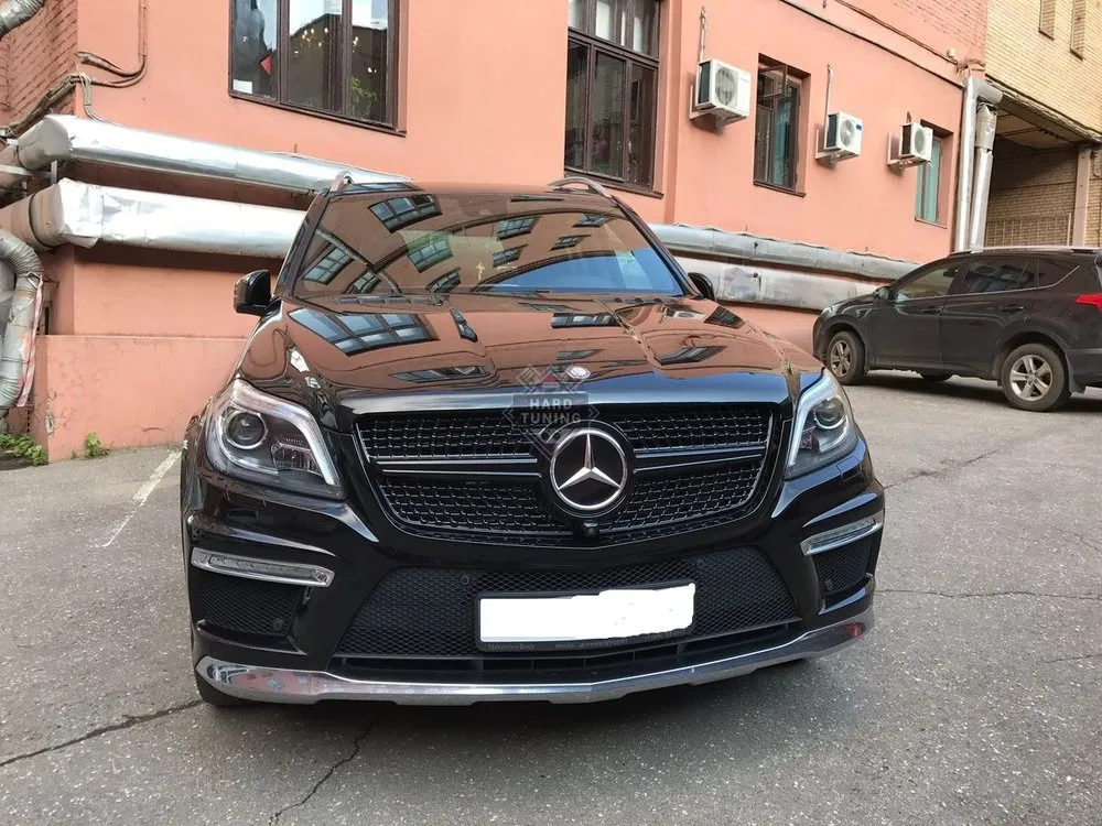Решетка радиатора DEL Mercedes GL-Klasse AMG (X166) (под камеру) (без покраски)