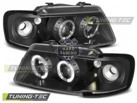 Передние фары AUDI A3 8L 1996-2000 HEADLIGHTS ANGEL EYES fits черные