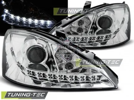 Передние фары FORD FOCUS 1 (2001-2004) DAYLIGHT хром