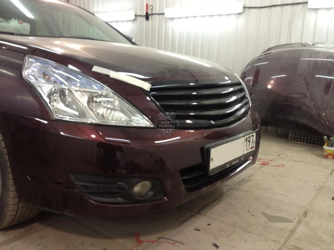 Решетка радиатора HT Nissan Teana 2 J32 без логотипа АБС пластик