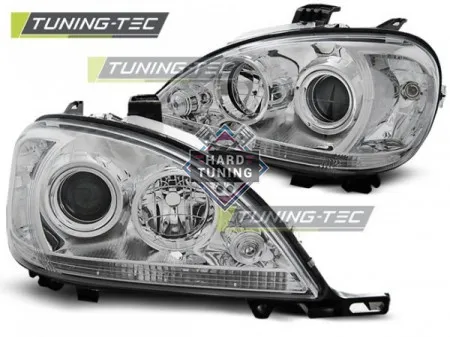 Передние фары Mercedes W163 ML M-Class (1998-2001) хром