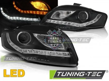 Передние фары AUDI A4 B7 2004-2008 HEADLIGHTS DAYLIGHT fits черные