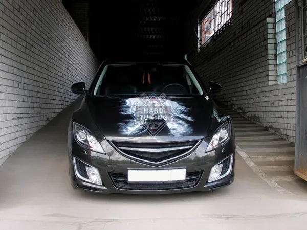 Решетка радиатора SPORT (с планкой) Mazda 6 GH 2008-2012 АБС пластик