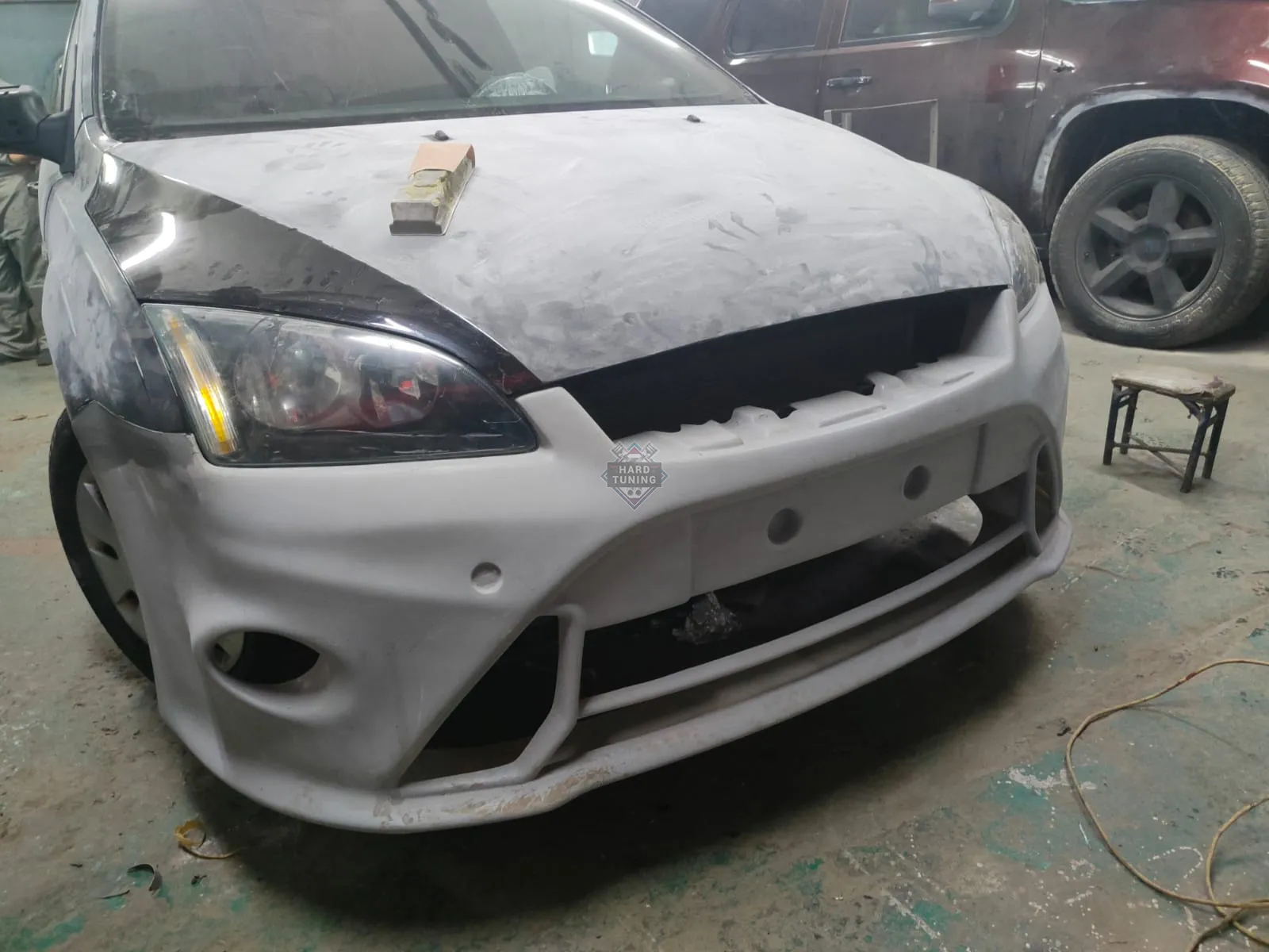 Передний бампер RS V2 Ford Focus 2 дорестайлинг