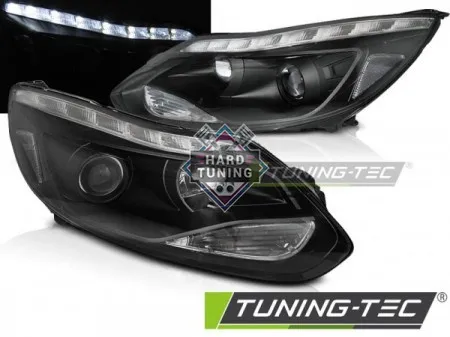 Передние фары Ford Focus 3 (2011- 2014) LED черные
