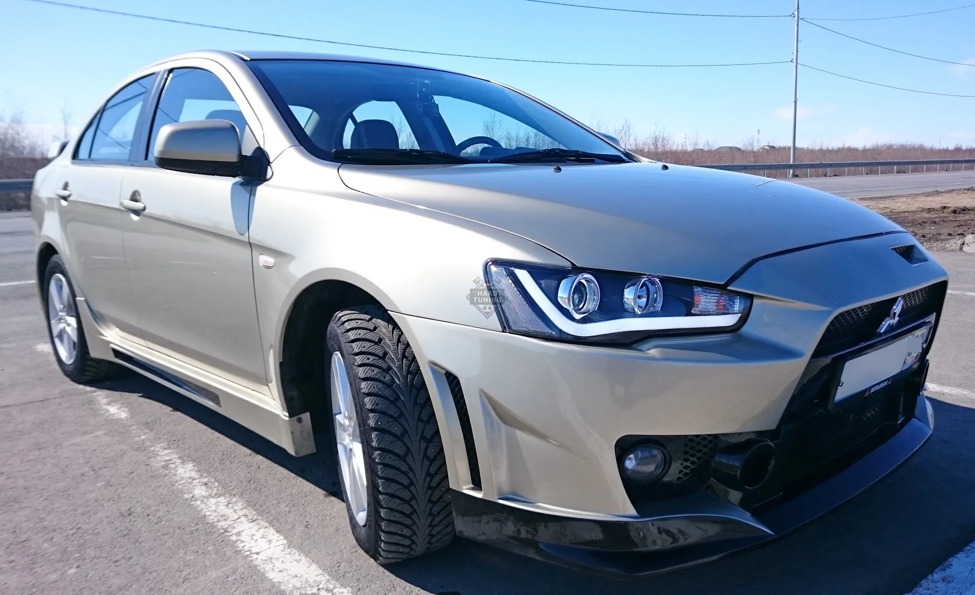 Накладки на пороги FQ-400 Mitsubishi Lancer 10 (2007-2016) стеклопластик