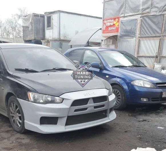 Передний бампер EVO STYLE Mitsubishi Lancer 10 (2007-2016)