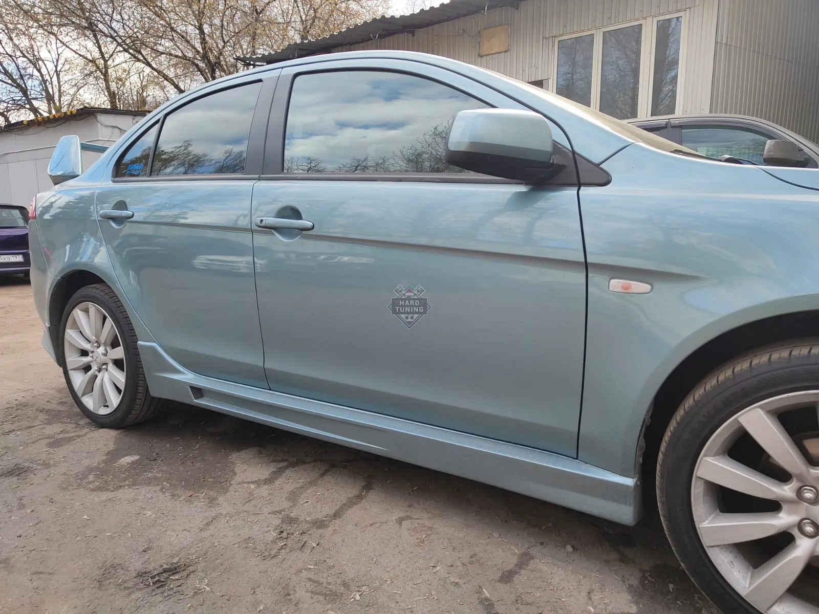 Накладки на пороги FQ-400 (RPM) Mitsubishi Lancer 10 (2007-2016) ABS пластик