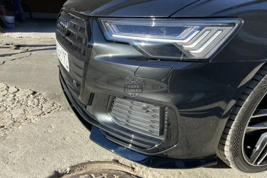 Сплиттер на передний бампер Audi A6 C8 (2018-2023)