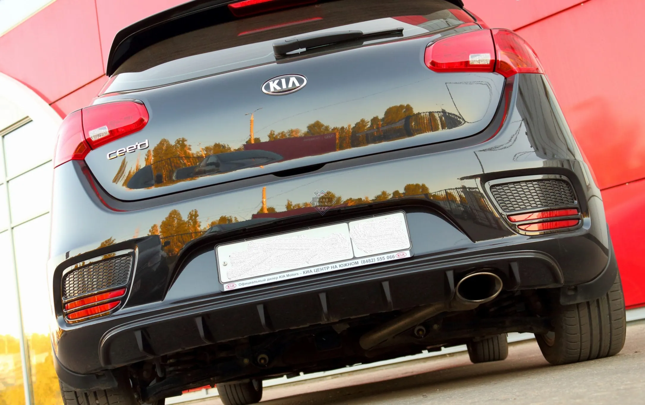Диффузор заднего бампера KIA CEED 2 JD Хэтчбек 2015-2018 рестайлинг