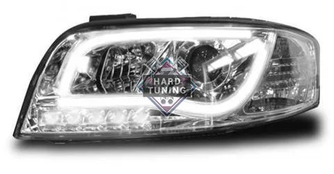 Передние фары Ауди А6 2002-2004 г.в., Хром. CCFL - type