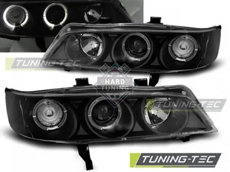 Передние фары HONDA ACCORD 5 (1994-1997) ANGEL EYES черные (США)