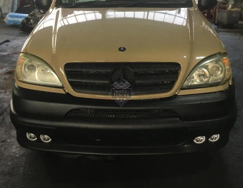 Накладка на передний бампер BR style Mercedes M-Klasse (W163) Дорестайл