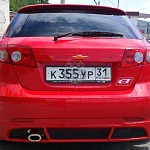 Накладка на задний бампер ST Chevrolet Lacetti Хэтчбек 