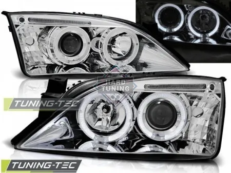 Передние фары Ford Mondeo 3 (2000-2007) хром