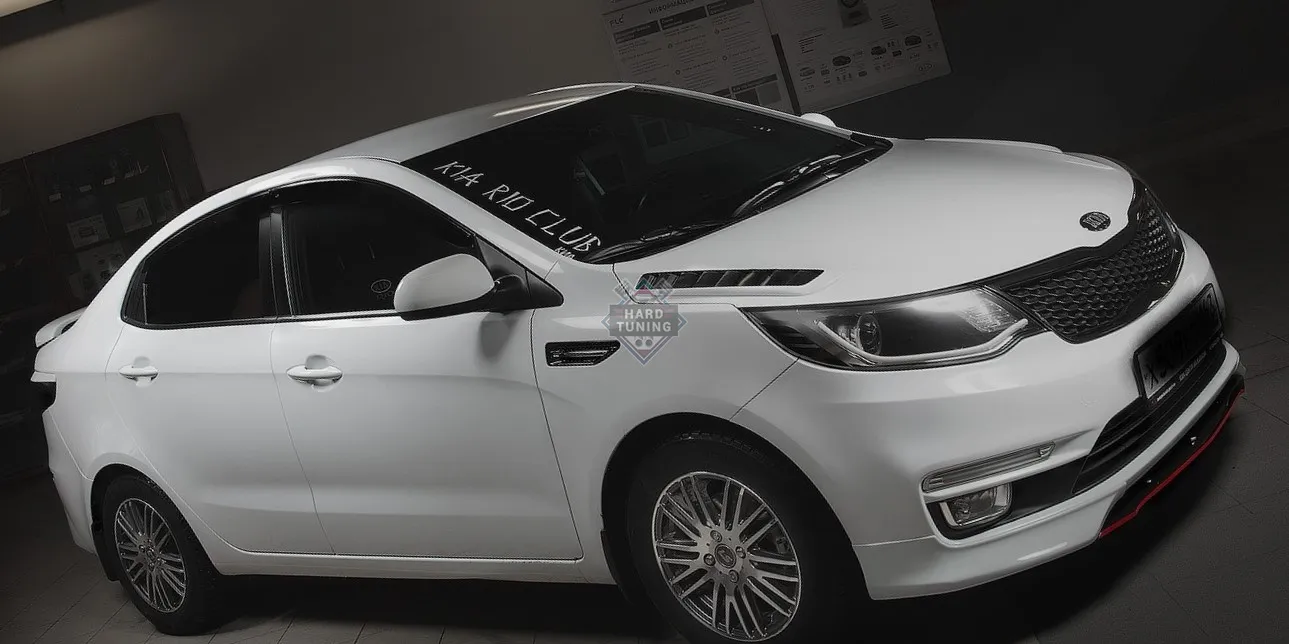 Накладка на передний бампер KIA RIO 3 2015-2017 Дорестайлинг