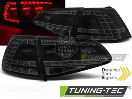 Задние фонари VW GOLF 7 (2012-2017) LED TAIL LIGHTS SPORT SEQ fits черные тонированные
