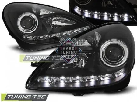 Передние фары Mercedes SLK R171 (2004-2011) Daylight черные