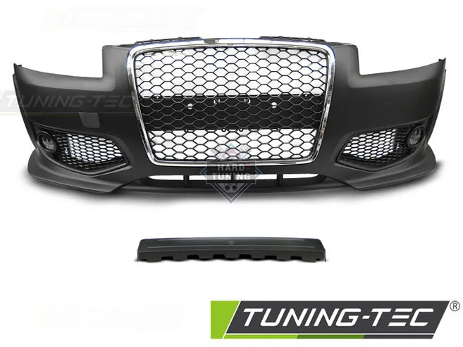 Передний бампер SPORT CHROME BLACK AUDI A3 8P (2005-2008)