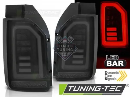 Задние фары VW T6 (2015-2019) LED BAR TAIL LIGHTS WHITE fits тонированные черные