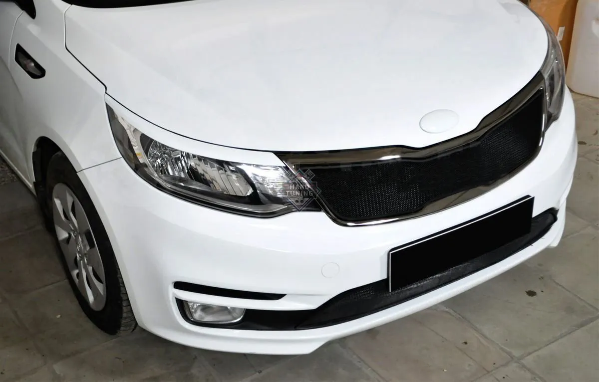 Накладки на фары узкие KIA Rio 3 2015-2017