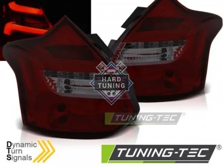 Задние фонари Ford Focus 3 (2011- 2014) Hatchback LED BAR SEQ IND. красно-тонированные