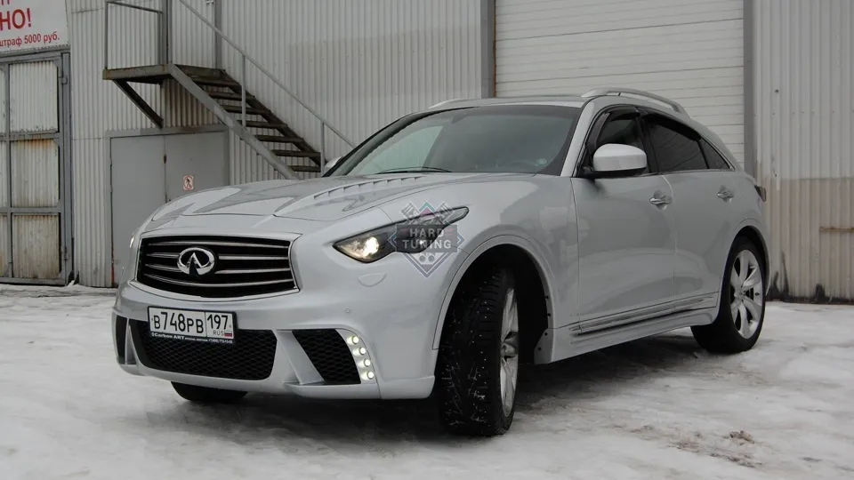 Накладки на пороги Carat Infiniti FX30D/FX35/FX37/FX50 (S51)