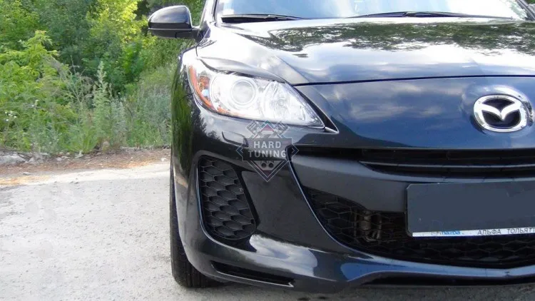 Накладки на фары (галогеновые фары) Mazda 3 BM 2013-2016
