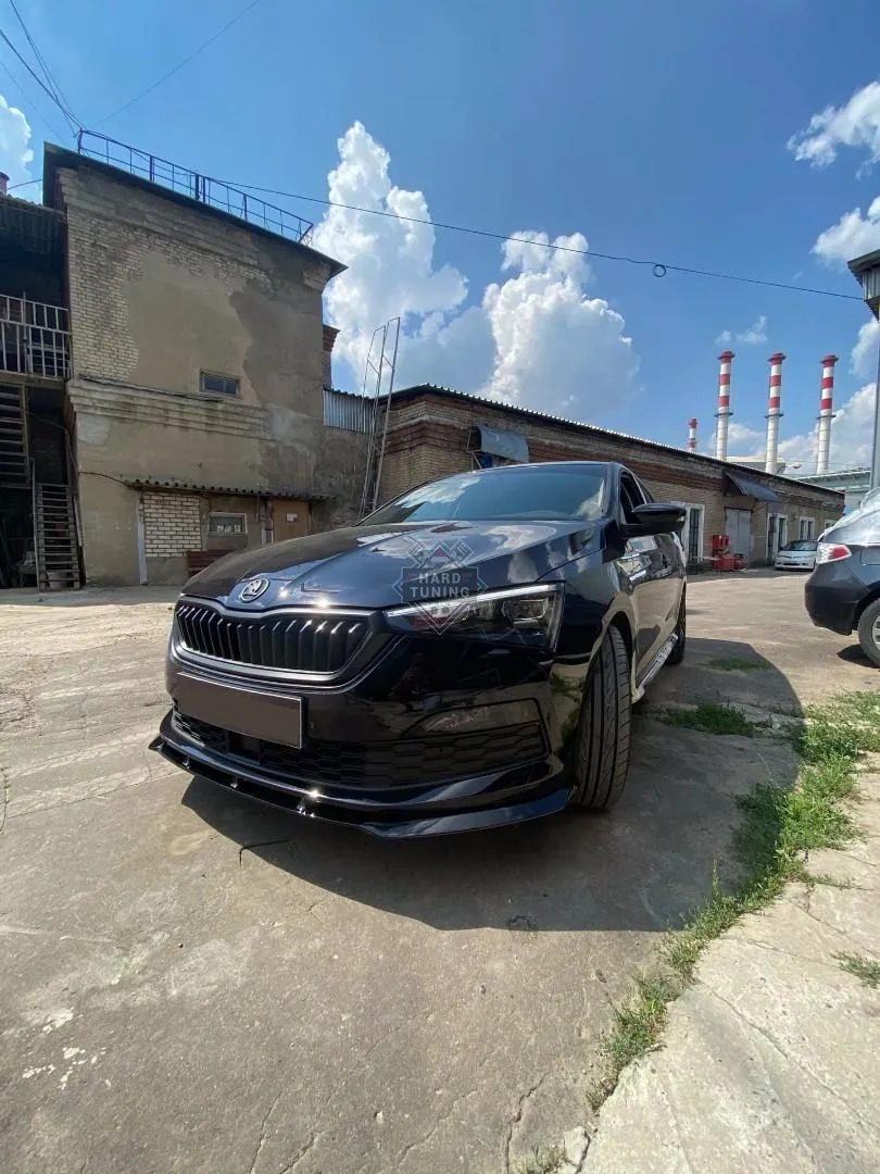 Сплиттер переднего бампера SKODA RAPID 2 (2020+)