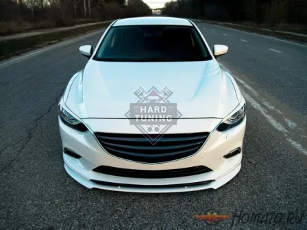 Сплитер V2 переднего бампера под клыки LITE STYLE Mazda 6 GJ 2013-н.в.