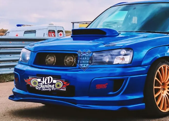 Сплиттер на передний бампер STI Subaru Forester SG Дорестайлинг