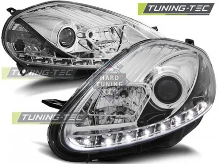 Передние фары Fiat Grande Punto 3 (2008-2009) Daylight хром