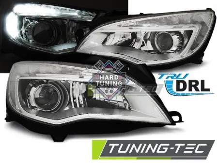 Передние фары Opel Astra J (2010-2012) TRU DRL хром