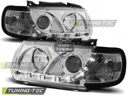 Передние фары Volkswagen Polo 3 (1994-1999) Hatchback Daylight хром