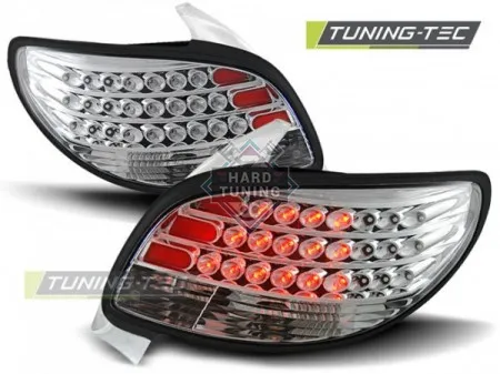 Задние фонари Peugeot 206 (1998-2012) LED хром