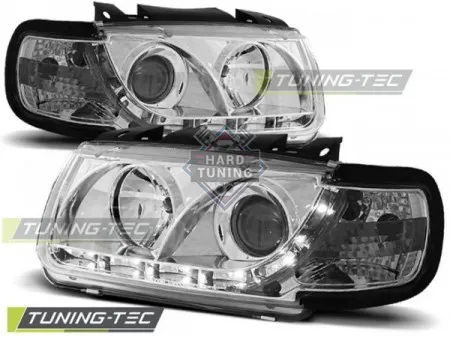 Передние фары Volkswagen Polo 3 (1994-1999) Hatchback Daylight хром