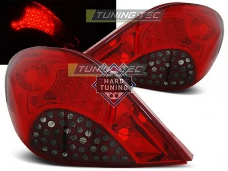 Задние фонари Peugeot 207 3D/5D 05.06-06.09 LED красно-тонированные