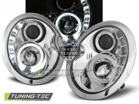 Передние фары BMW MINI (COOPER) (2001-2006) HEADLIGHTS DAYLIGHT fits хром