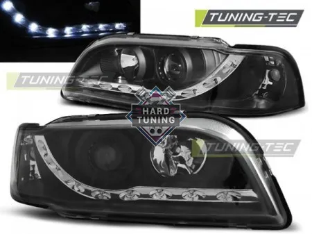 Передние фары Volvo S40/V40 (1996-2000) Daylight черные