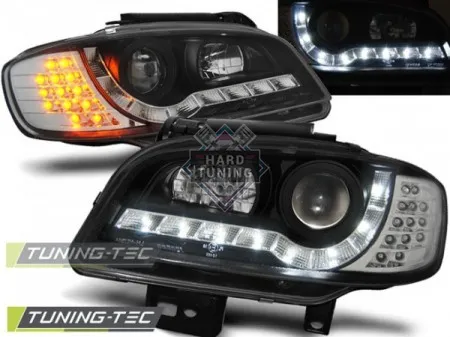Передние фары Seat Ibiza / Cordoba (1999-2002) Daylight черные