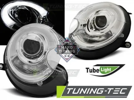 Передние фары BMW MINI (COOPER) (2006-2014) HEADLIGHTS TUBE LIGHT fits хром