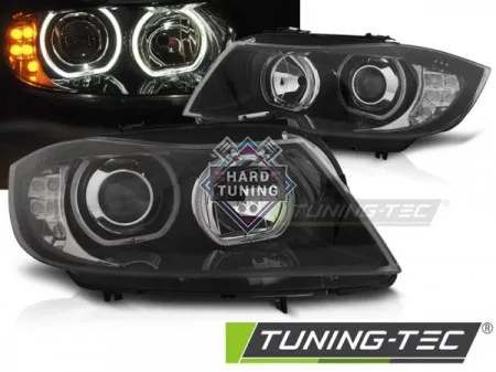 Передние фары Mercedes W204 (2007-2010) Tube Light черные