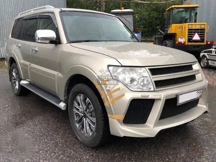 Передний бампер HT Mitsubishi Pajero 4 (2006-2014) дорестайлинг и 1й рестайлинг